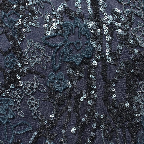 Alex Evenings Long Embroidered Cap Sleeve Dress - Picture 3 of 6